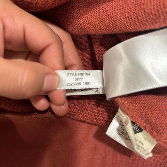 Madewell MWL Pullover Sweatshirt Rust Red Slouchy Raglan Sleeve Top Size M - Picture 8 of 14